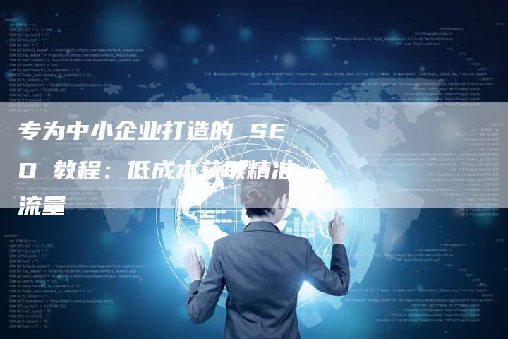 专为中小企业打造的 SEO 教程：低成本获取精准流量-速发外链网