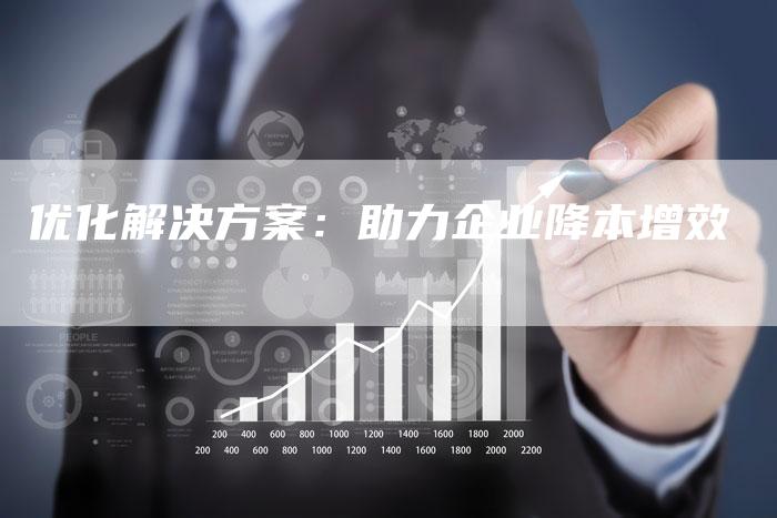 优化解决方案：助力企业降本增效