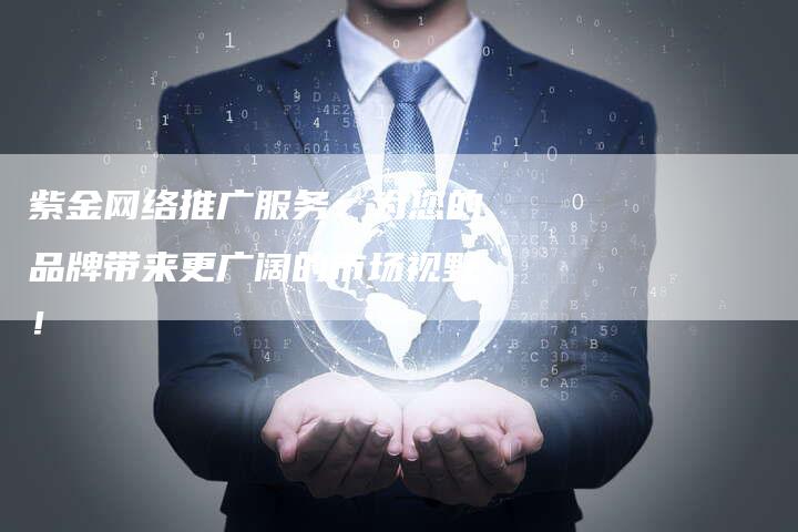 紫金网络推广服务：为您的品牌带来更广阔的市场视野！