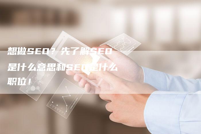 想做SEO？先了解SEO是什么意思和SEO是什么职位！