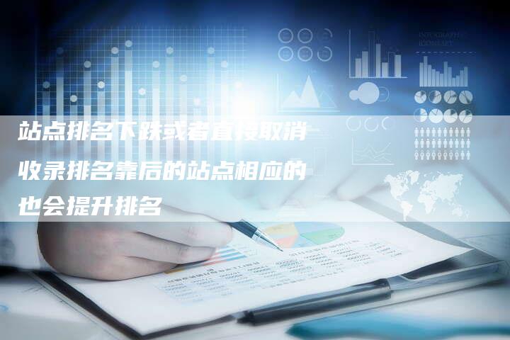 站点排名下跌或者直接取消收录排名靠后的站点相应的也会提升排名