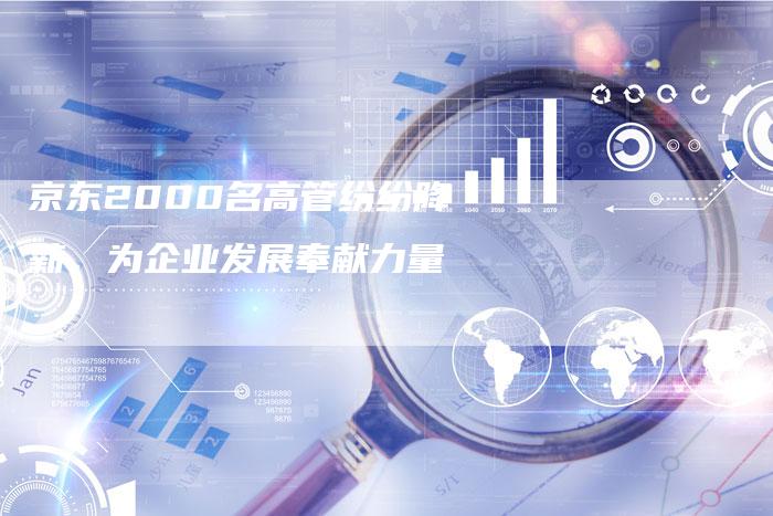 京东2000名高管纷纷降薪，为企业发展奉献力量-速发外链网