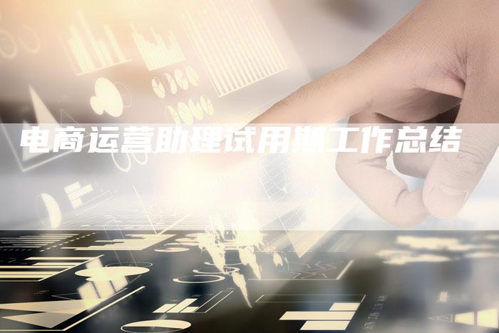 电商运营助理试用期工作总结-速发外链网
