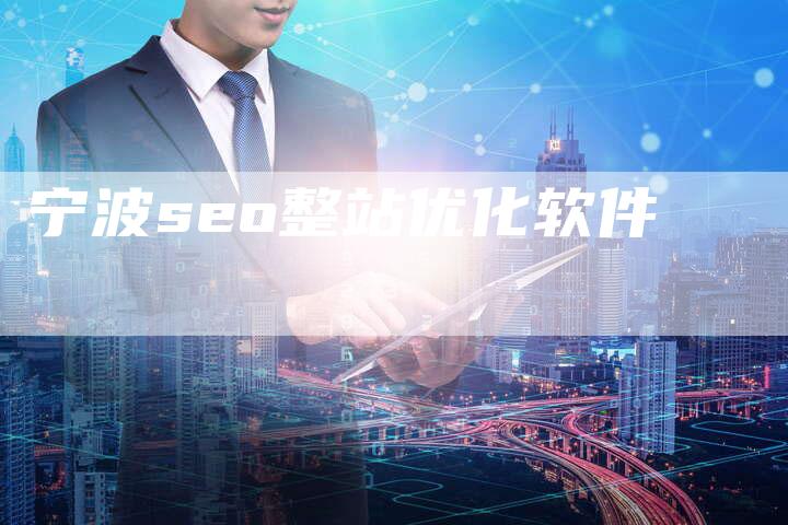 宁波seo整站优化软件