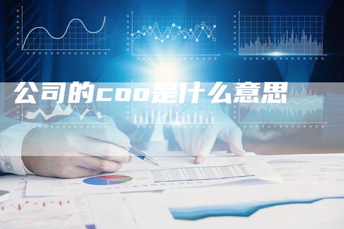 公司的coo是什么意思-速发外链网