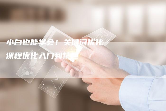 小白也能学会！关键词优化课程优化入门到精通
