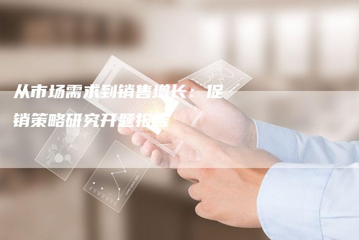 从市场需求到销售增长：促销策略研究开题报告-速发外链网