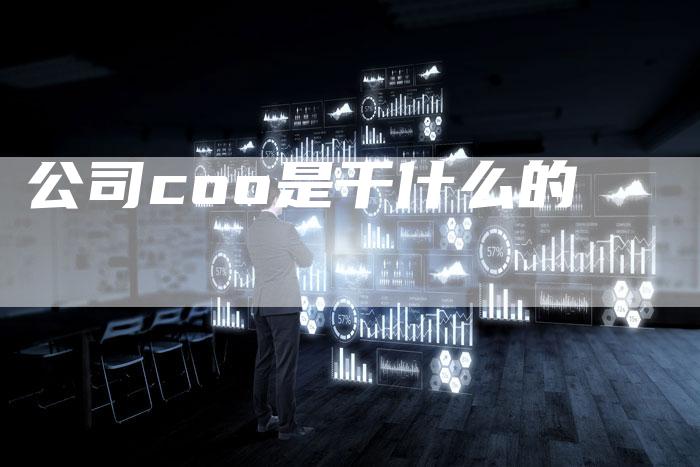 公司coo是干什么的