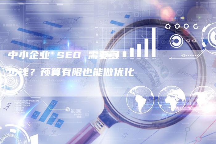 中小企业 SEO 需要多少钱？预算有限也能做优化