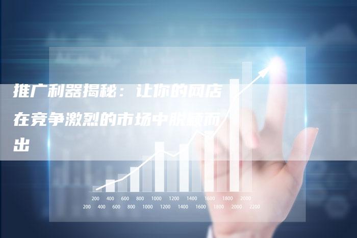 推广利器揭秘：让你的网店在竞争激烈的市场中脱颖而出