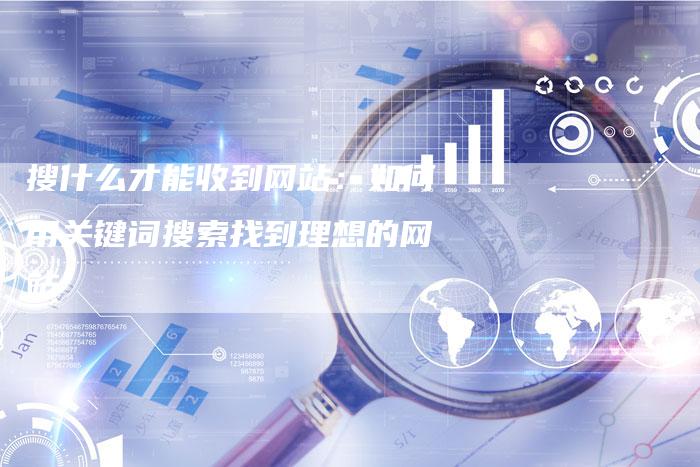 搜什么才能收到网站：如何用关键词搜索找到理想的网站