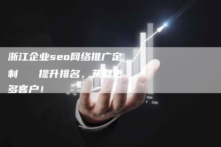 浙江企业seo网络推广定制   提升排名，获取更多客户！