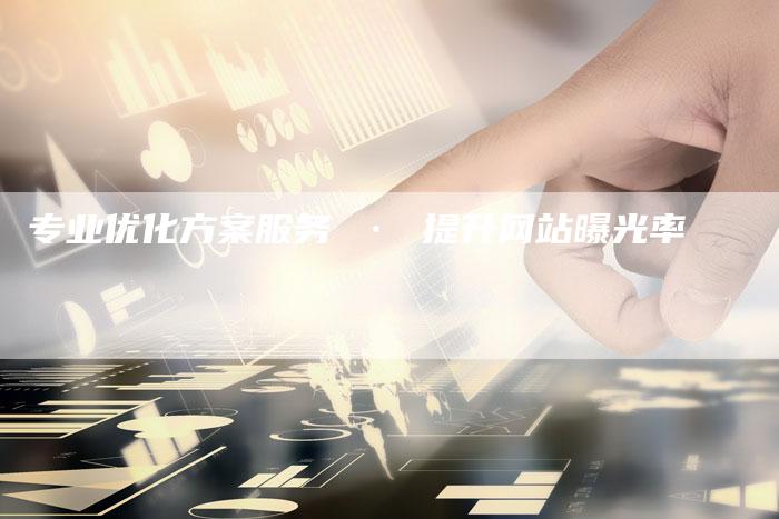 专业优化方案服务 · 提升网站曝光率-速发外链网