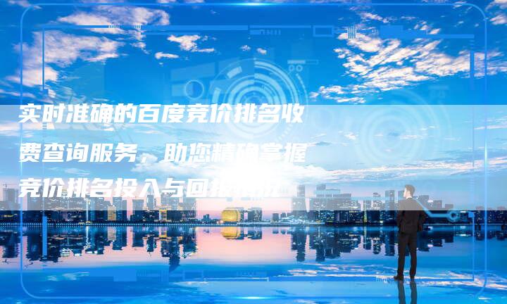 实时准确的百度竞价排名收费查询服务，助您精确掌握竞价排名投入与回报情况