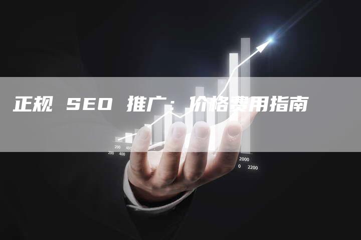 正规 SEO 推广：价格费用指南-速发外链网